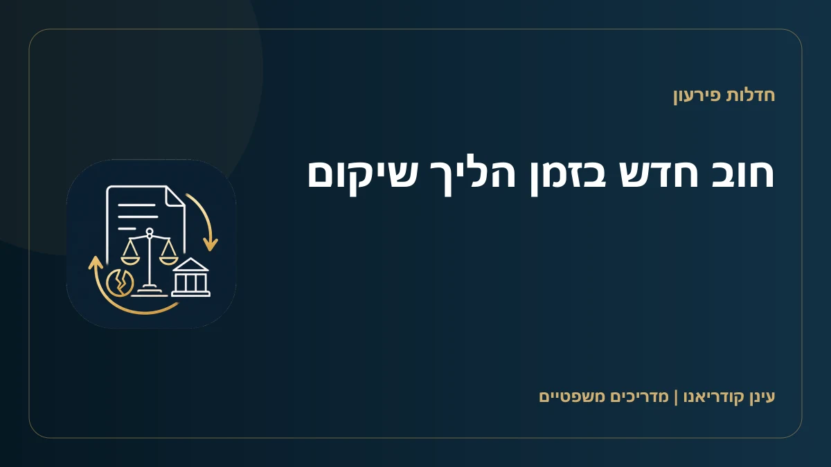 חוב חדש בזמן הליך שיקום